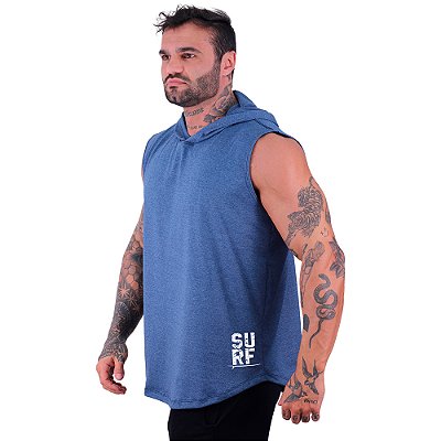 Regata Machão com Capuz Longline Estampa Lateral MXD Conceito Surf Prancha
