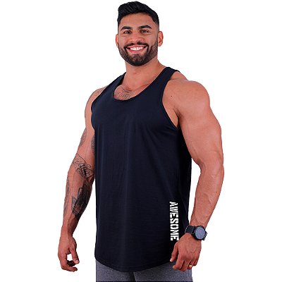 Regata Longline Masculina MXD Conceito Estampa Lateral Awesome