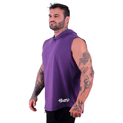 Regata Machão com Capuz Longline Estampa Lateral MXD Conceito Hustle