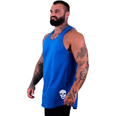 Regata Longline Masculina MXD Conceito Estampa Lateral Caveira