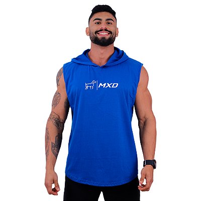 Regata Machão com Capuz Longline Estampa MXD Conceito Logo Simples Cachorro