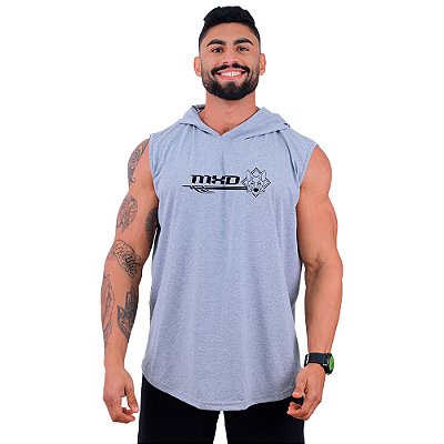 Regata Machão com Capuz Longline Estampa MXD Conceito Logo Cachorro Polígono