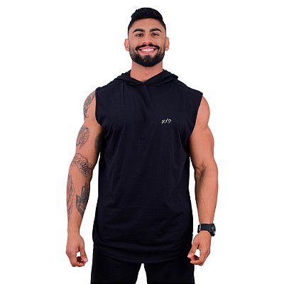 Regata Machão com Capuz Longline Estampa MXD Conceito Logo Simples
