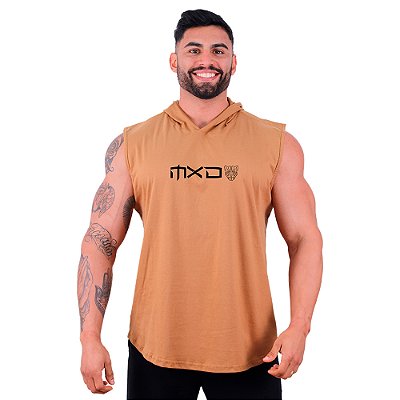 Regata Machão com Capuz Longline Estampa MXD Conceito Logo Pantera