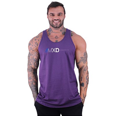 Regata Longline Masculina MXD Conceito Estampa Logo Centralizada