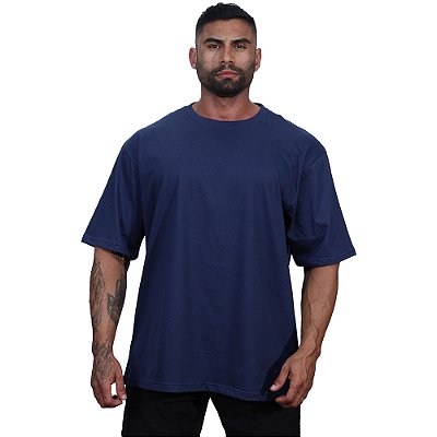 Camiseta Oversized Masculina MXD Conceito Maior Gramatura Marinho