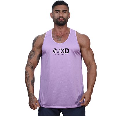 Regata Cavada MXD Conceito Dry Fit 100% Poliéster Estampado Grife Furadinho Lilás