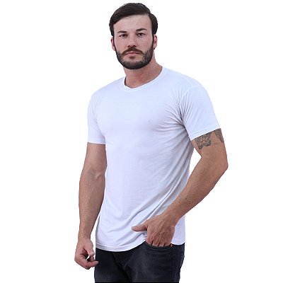 Camiseta Tradicional Tech Modal MXD Conceito Original 91% Modal 9% Elastano Fio Micro Modal Extra Fino Branco