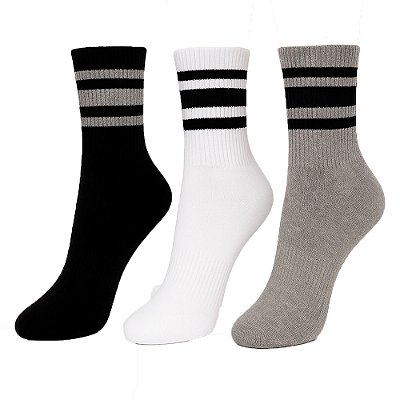 Kit 3 Meias Esportiva Masculino Comfort Griffo's tamanho 38 ao 43