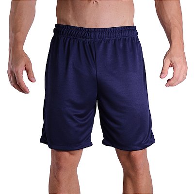 Shorts 100% Poliéster MXD Conceito Sem Bolso e Sem Forro DryFit Azul Marinho Gramatura Maior