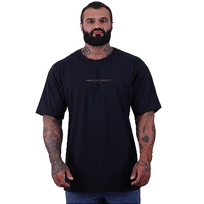 Camiseta Oversized Masculina MXD Conceito Maior Gramatura Minimalist Preto