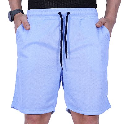 Bermuda Poliéster Confort Com Bolso Masculina MXD Conceito Azul Bebê