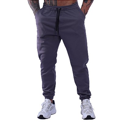 Calça Helanca Peluciada Masculina MXD Conceito 100% Poliéster Com Bolso Chumbo