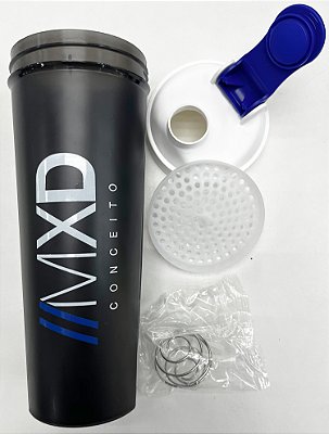 Coqueteleira de 1 Litro Livre de BPF Exclusivas MXD Conceito Edição Limitada Preto e Azul