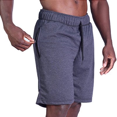 Bermuda Moletinho 2 Bolsos com Ziper Masculina MXD Conceito Grafite