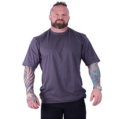 Camiseta Oversized Masculina MXD Conceito Maior Gramatura Chumbo