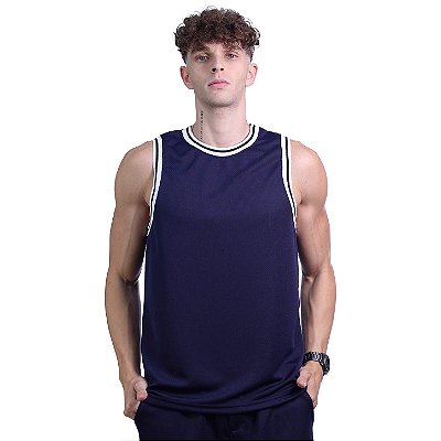 Regata Basquete Dry Masculina MXD Conceito Azul Marinho