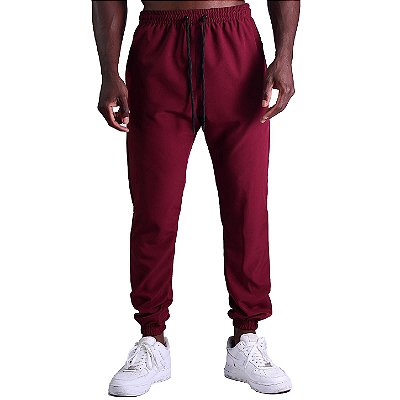 Calça De Tactel Com Elastano MXD Conceito Com Bolso Zíper Vermelho