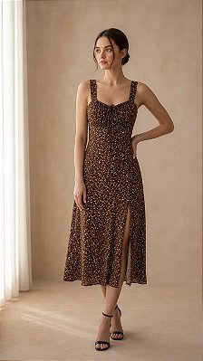 VESTIDO MIDI ALCA CAMPONESA