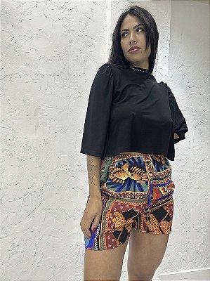 SHORT ELÁSTICO CADARÇO FRENTE VIVO