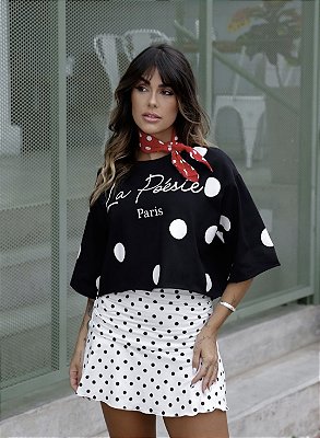 CROPPED T-SHIRT TAMANHO ÚNICO (VESTE P & M)