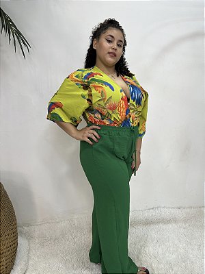 CALÇA PANTALONA ELÁSTICO TAMANHO G