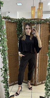 CALÇA CARGO ALFAIATARIA BOLSO FACA