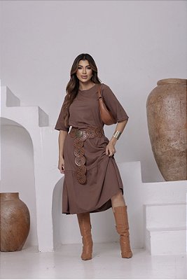 VESTIDO MIDI MALHA (TAMANHO ÚNICO VESTE DO P ao G)