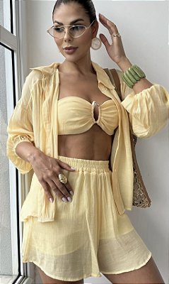 CONJUNTO 3 PEÇAS TAM ÚNICO (VESTE DO P ao G)