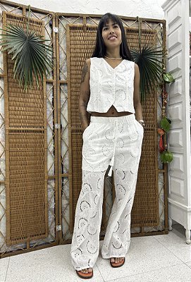 CONJUNTO CALÇA E COLETE LAISE