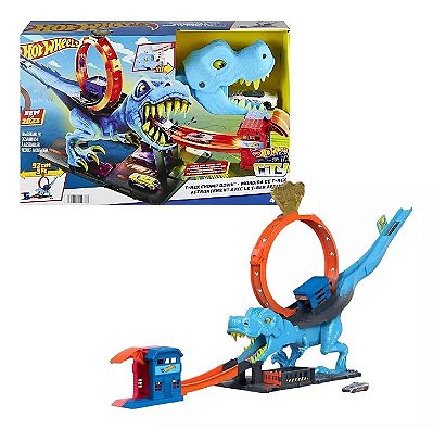 Hot Wheels City Pista Dinossauro TRex Devorador c/ Looping Mattel