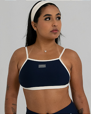 Top Jhenifer Azul Marinho c/ Off White