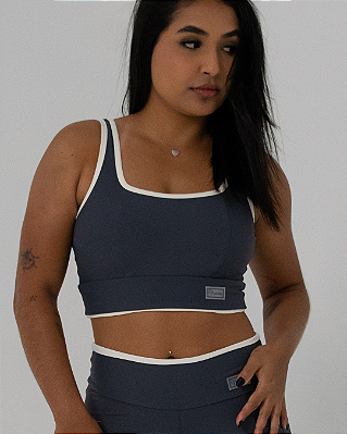 Cropped Kelli Cinza Militar c/ Off White