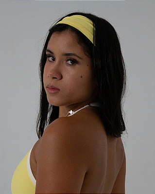 Faixa De Cabelo Amarelo Manteiga Candy Color