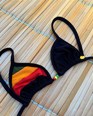 Top Cortininha Biquíni Reggae