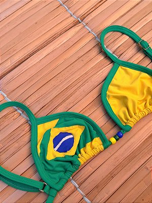 Top Cortininha Bandeira Viva - Alma Brasileira