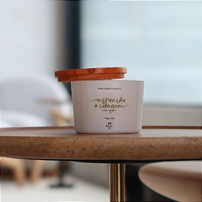 Vela Aromática Figo e Rosas 100g | 25h - Branca