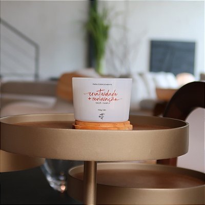 Vela Aromática Canela e Maçã 100g | 25h - Branca