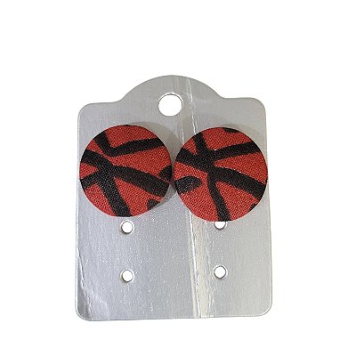 Brinco de Botão 24mm - Fogo