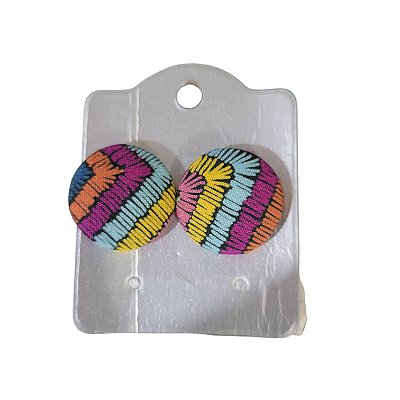 Brinco de Botão 24mm - Tricô