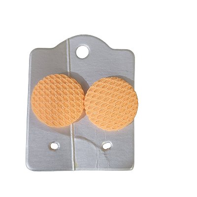 Brinco de Botão 24mm - Laranja
