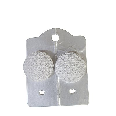 Brinco de Botão 24mm - Branco