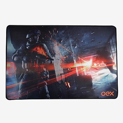 Mousepad Gamer OEX Game Battle AntiSkid, Speed, Grande (500x330mm) - MP301