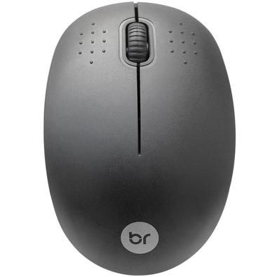 Mouse Optico (Sem fio) 2,4Ghz 1000DPI Ergonômico Bright