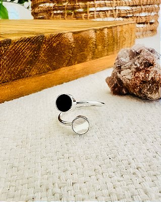 ANEL ÔNIX E MADREPÉROLA - Regulável