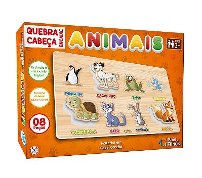 Quebra Cabeça Encaixe Animais