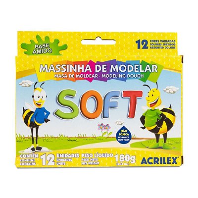 MASSINHA DE MODELAR SOFT C/12
