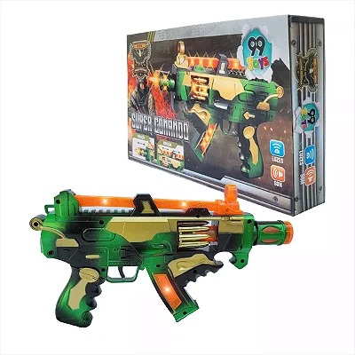 Arma Super Comando Com Luz e Som