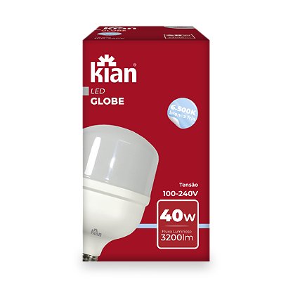 Lâmpada Led Globe E-27 40W 6500K Bivolt