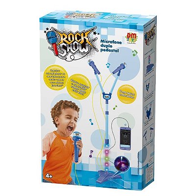 Microfone Duplo Pedestal Rock Show